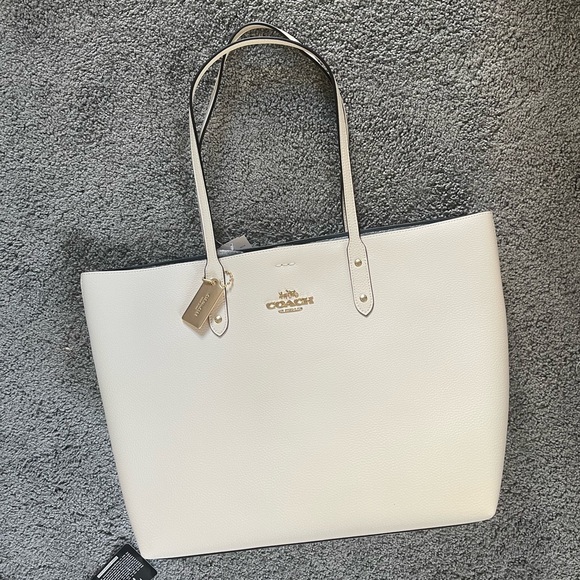 Coach Beige Tote Bag Large Purse Brand New - Picture 6 of 7